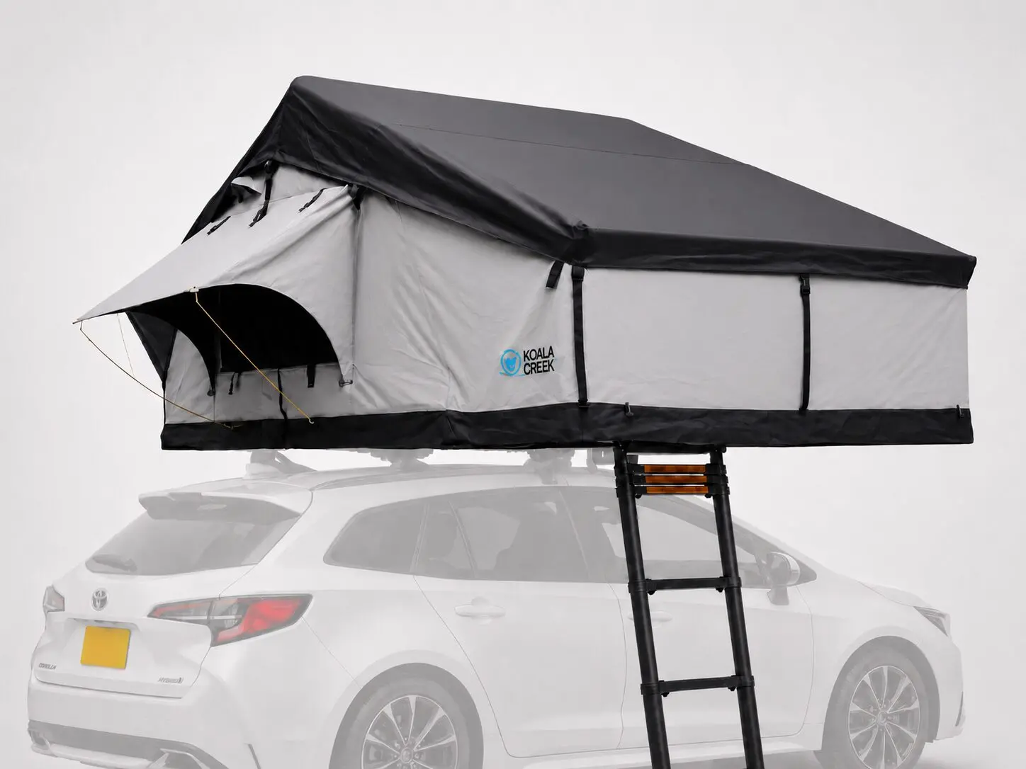 KOALA CREEK® TEIDE 160L V2 OVERLANDER daktent donker grijs met overdekte instap - kopen in Margraten, Limburg - Holidays on Wheels