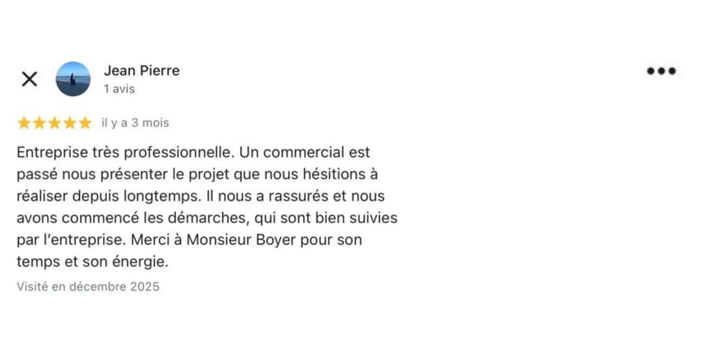 Avis Google Maps Solarmax Réunion — 5 étoiles