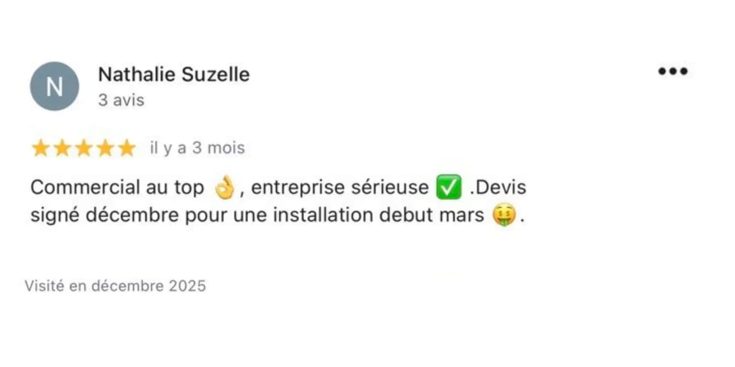 Avis Google Maps Solarmax Réunion — 5 étoiles