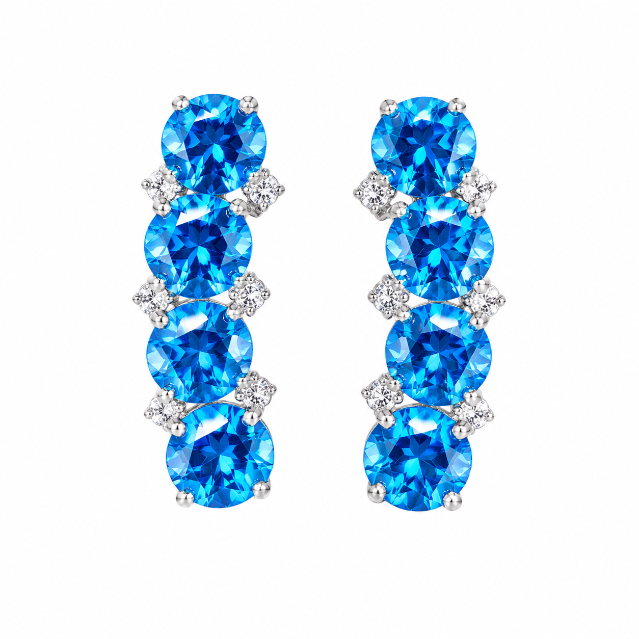 Ear Cuff Cascata Azul
