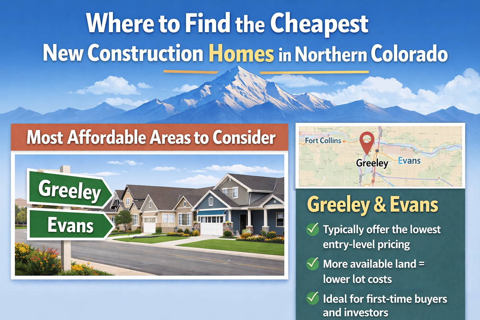Where to Find the Cheapest New Construction Homes in Northern Colorado