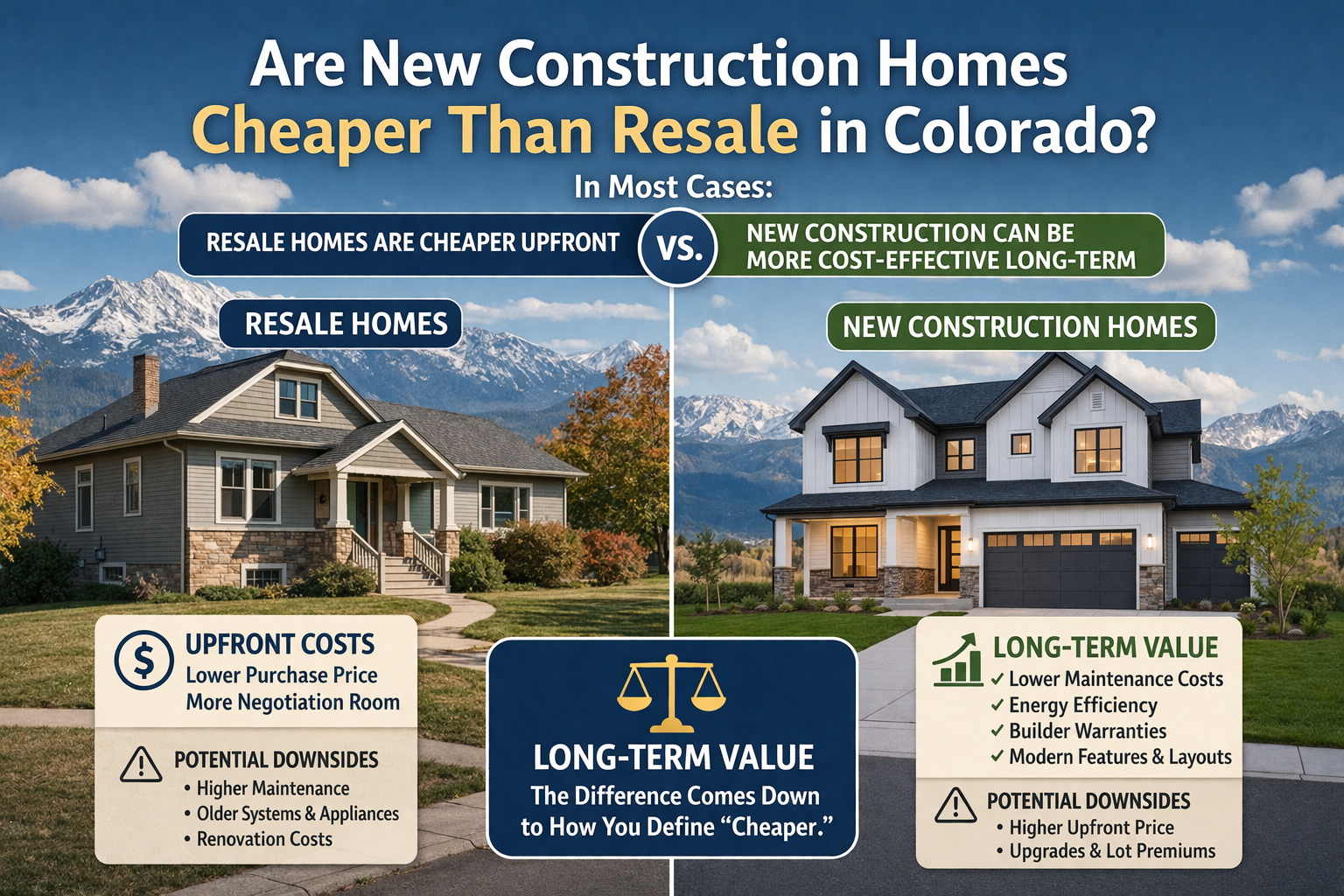 Are New Construction Homes Cheaper Than Resale in Colorado?