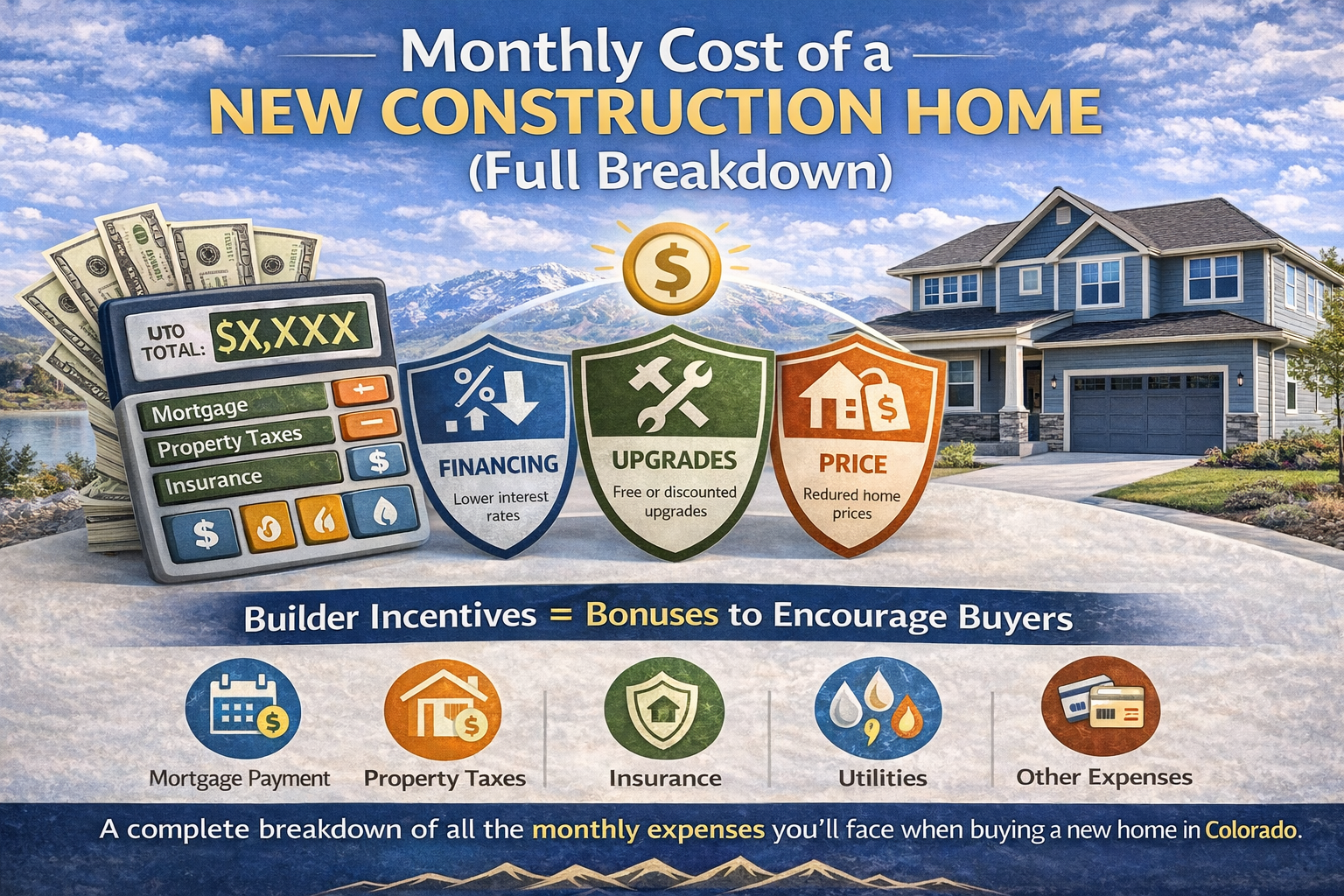 Monthly Cost of a New Construction Home in Colorado (Full Breakdown)