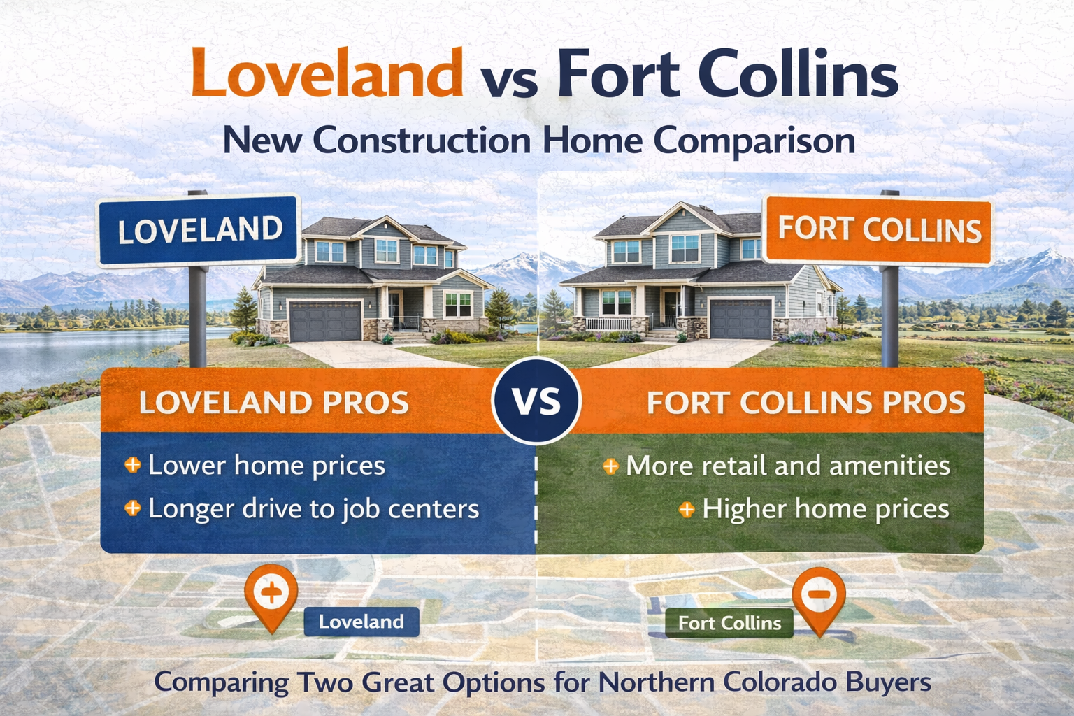 Loveland vs Fort Collins New Construction Home Comparison