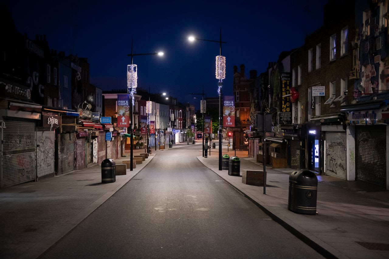 London Streets at night.