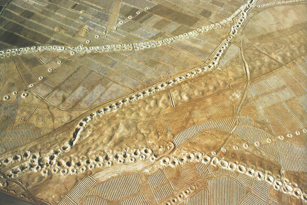 Qanat and its Wells in middle of desert provides fresh water to civilians living there.