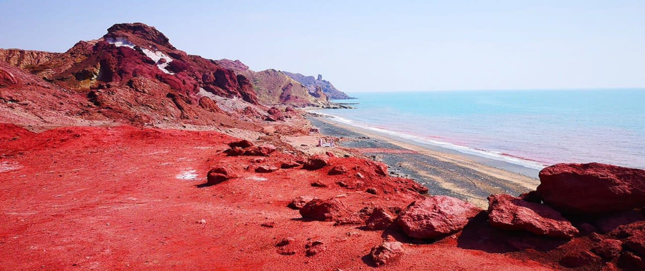 Hormuz Island Beach in Hormozgan Province in Southern Iran.