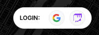 you can sign up or login every where in website, in map, in home page, Easily and fast with your Google or Twitch account.