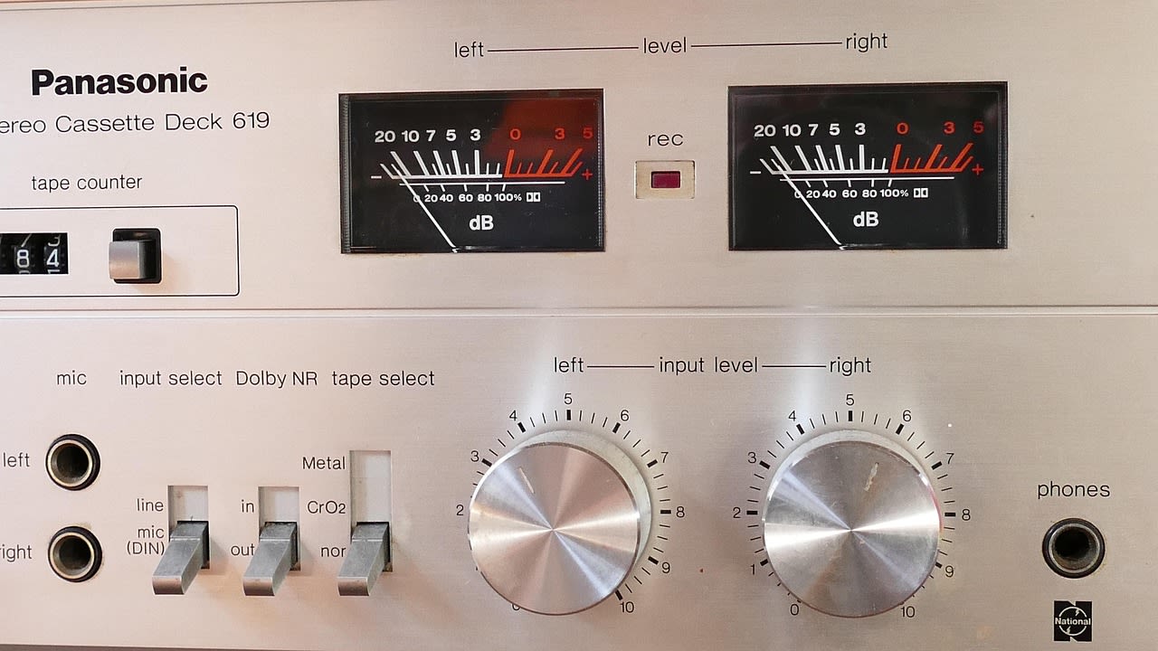 Photo of Panasonic Stereo Dials. You can control volume and its frequency.