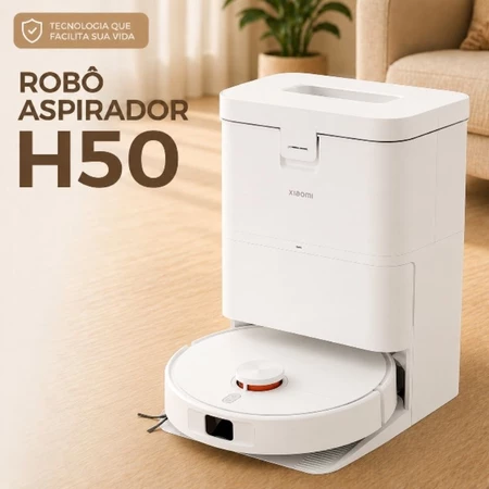 Robô Aspirador Vacuum H50: aspira, passa pano e se limpa sozinho
