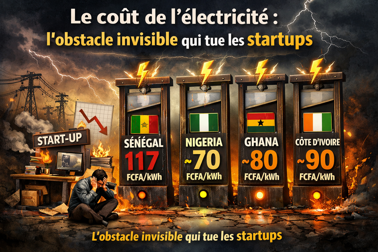 Le coût de l'électricité : l'obstacle invisible qui tue les startups
