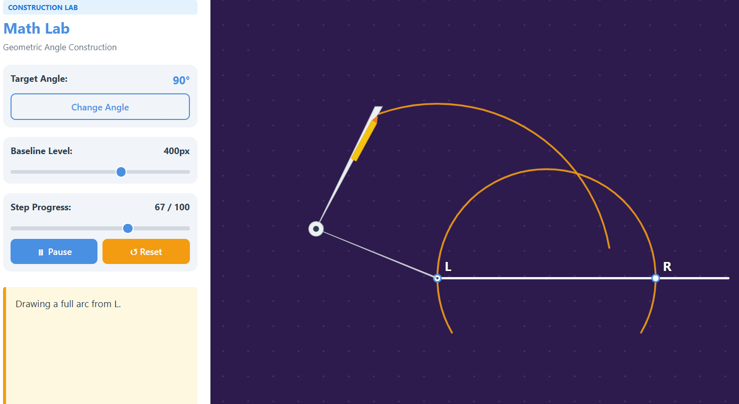 Construction of Angle using Compass & Ruler