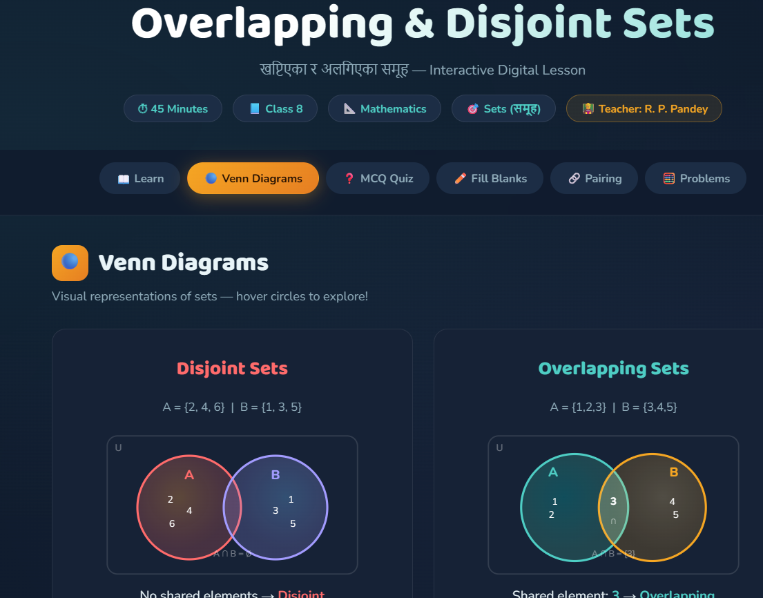 Overlapping & Disjoint Sets