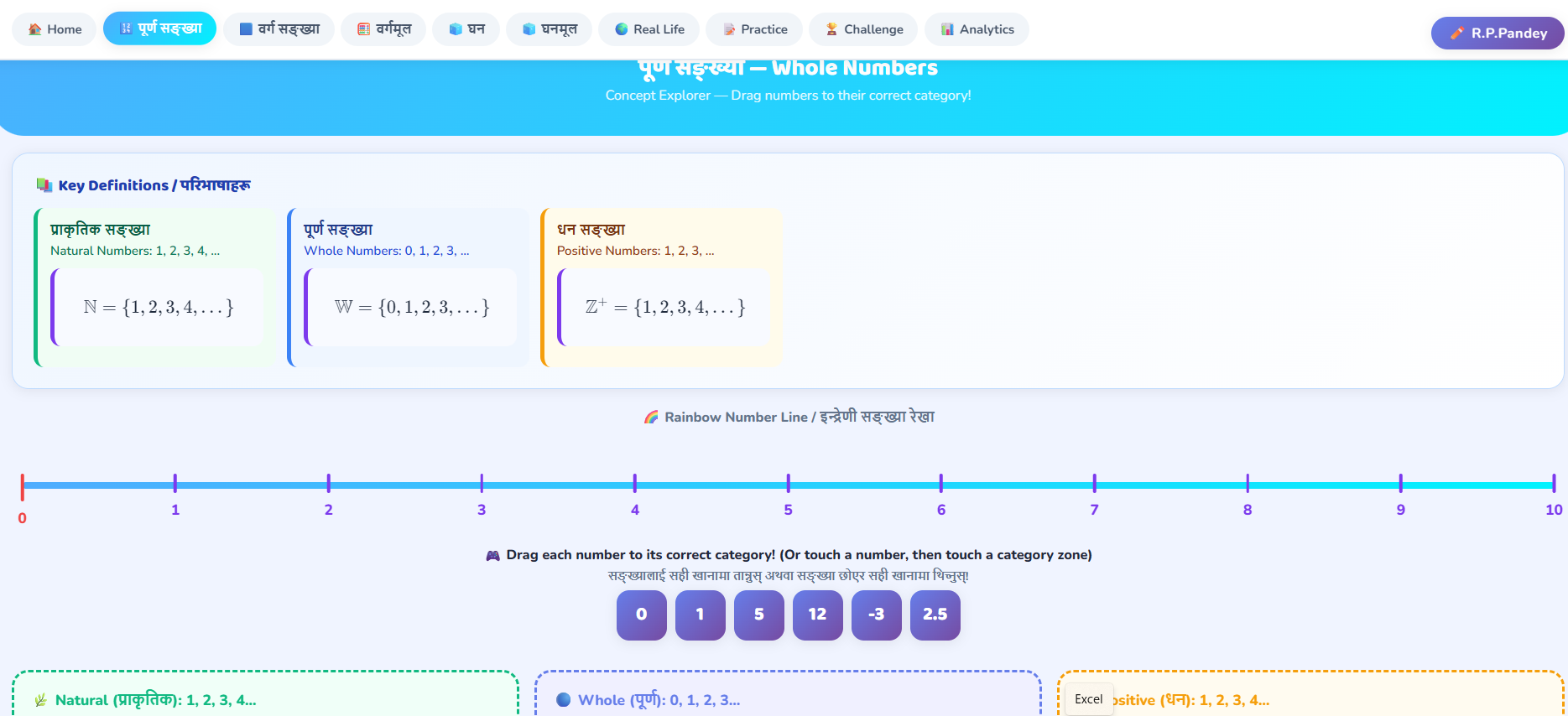 पुर्णसख्या (Whole Numbers)Grade-7