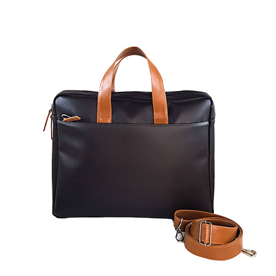 Pasta Sinc executiva personalizada com alça de mão e transversal.