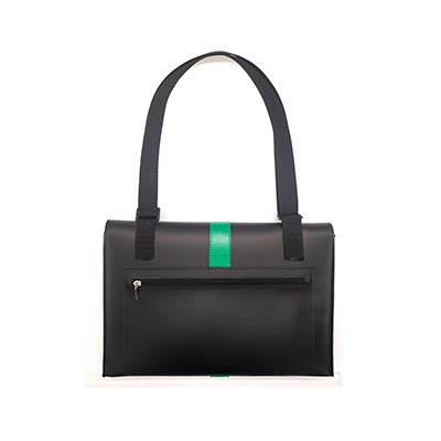 Parte traseira da Pasta IBM Note com alças confortáveis, própria para uso corporativo diário.