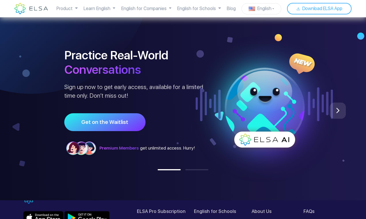 Elsa Speak - AI English Language Assistant | Resource.fyi