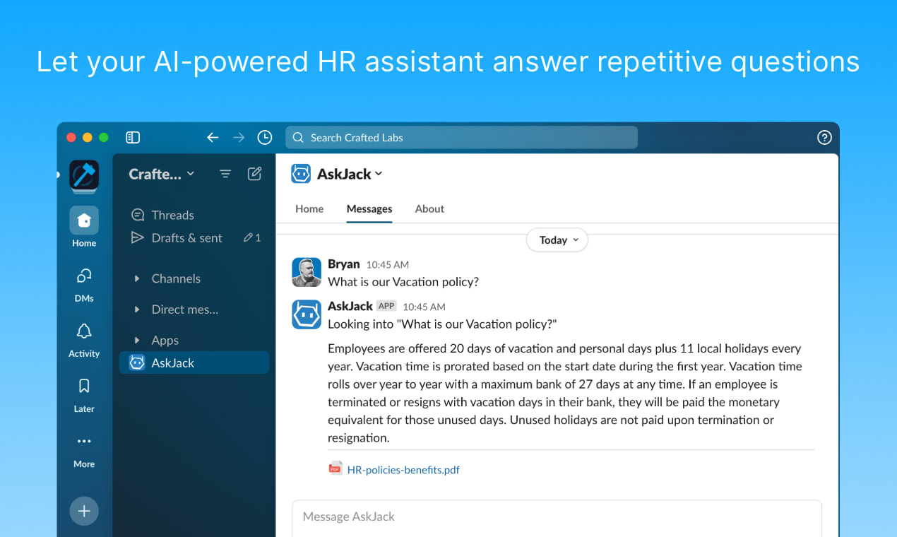 AskJack - Your AI-powered HR Assistant