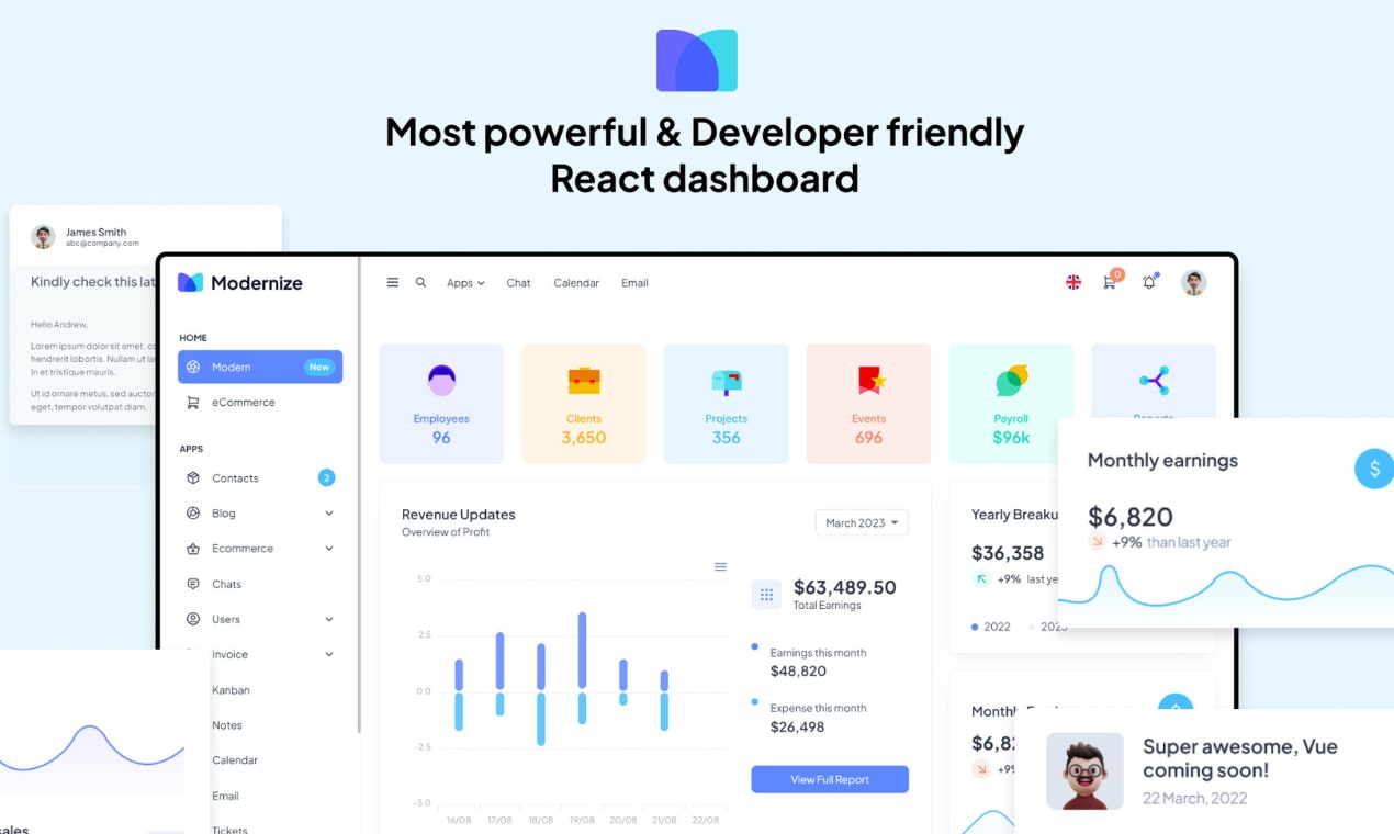 Modernize React MUI Admin Dashboard - Make Dashboards Modern with ...