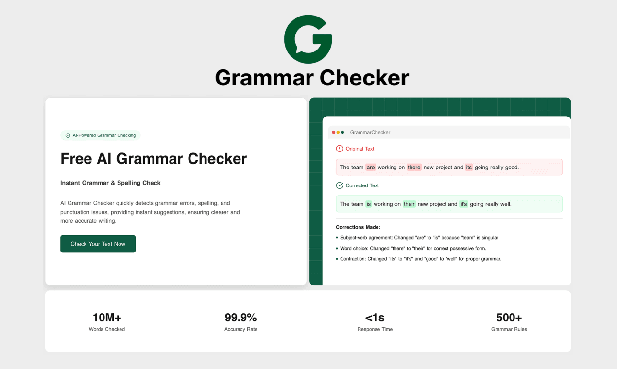 GrammarChecker - AI Grammar Checker fixes writing errors | Resource.fyi