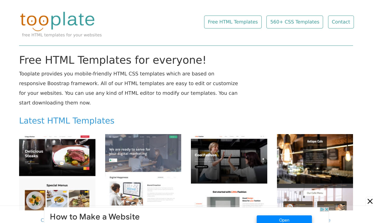 Tooplate free html templates for everyone resource fyi