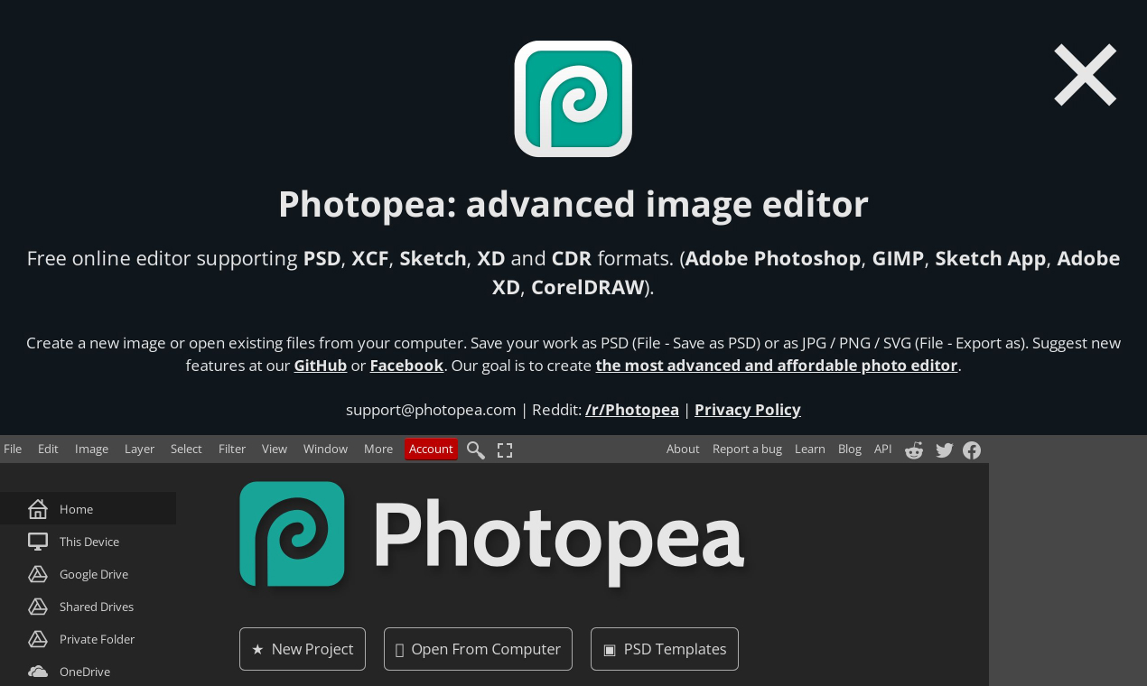 Photopea online photo editor resource fyi