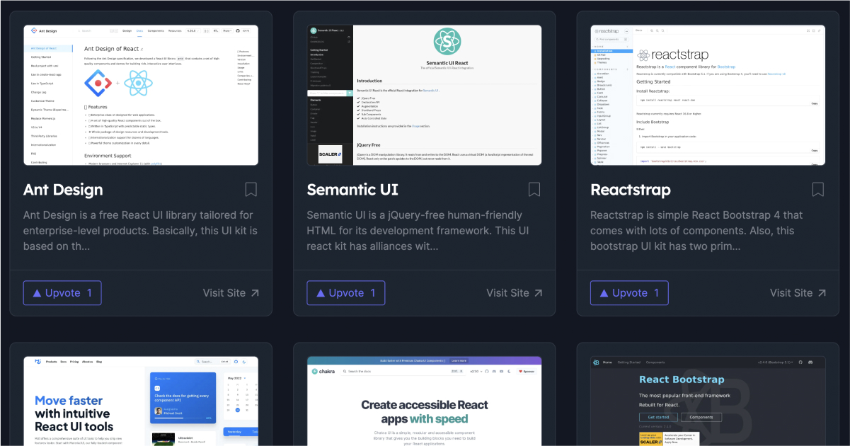 Best Free UI Libraries for Developers and Designers | Resource.fyi