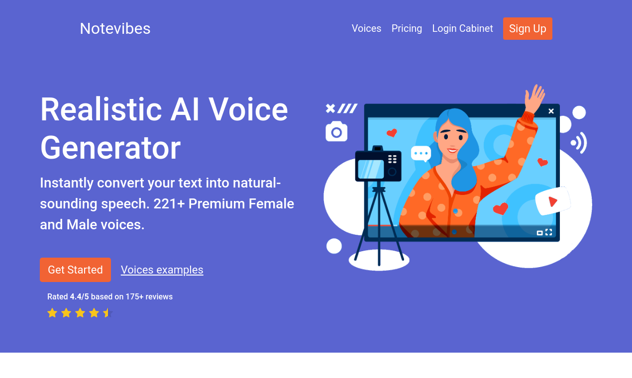 Notevibes - AI Voice Generator | Resource.fyi