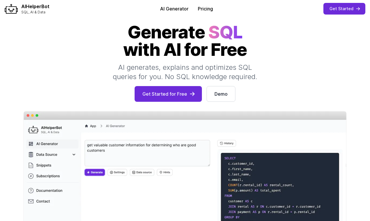 Sql Query Helper Online