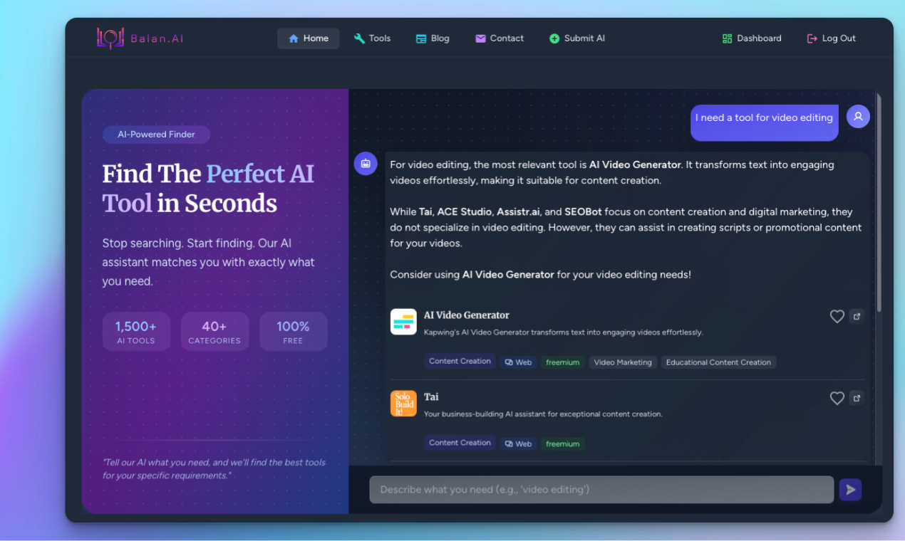 Balan.ai - Best Generative AI Tools and Software | Resource.fyi