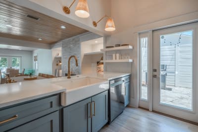 Modern kitchen interior with stylish decor