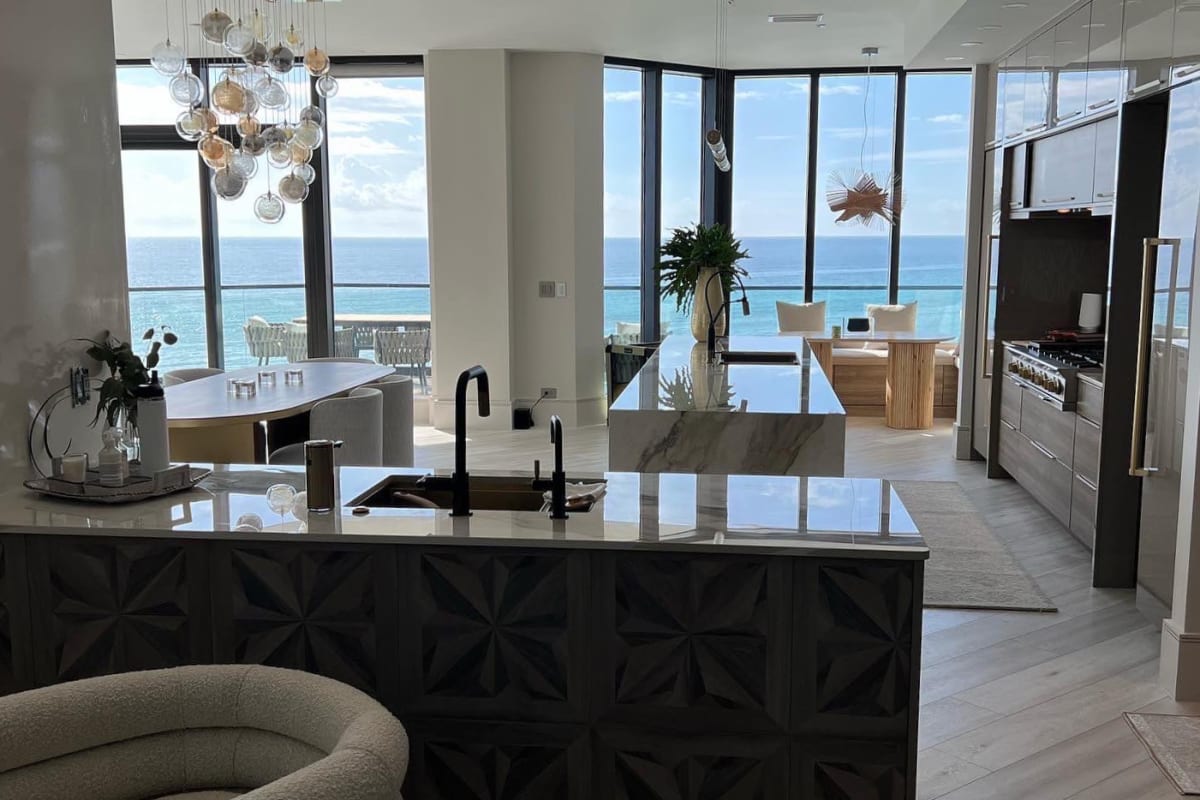 Kitchen overlooking Gulf view