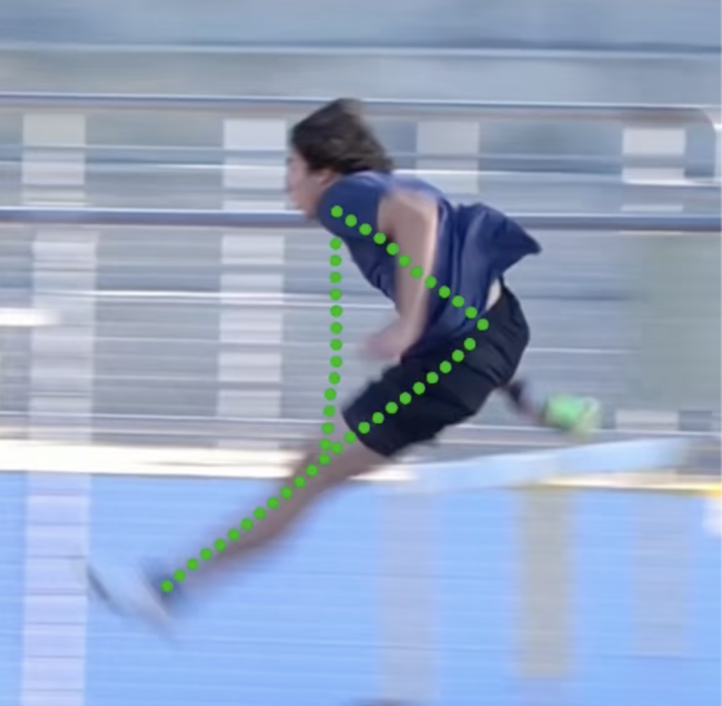 Hurdle clearance with directional arrows