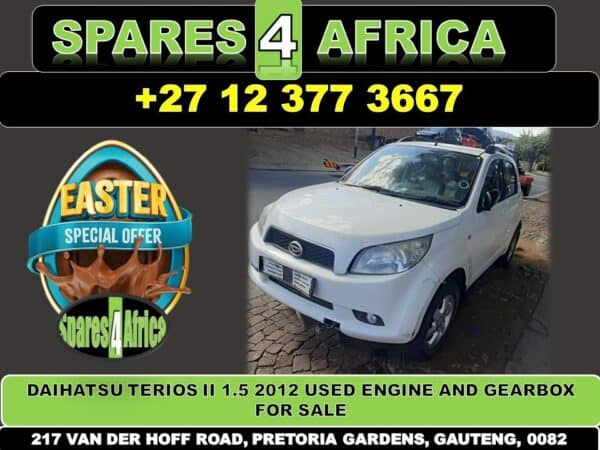 Daihatsu Terios II 1.5 2012 used engine and gearbox for sale