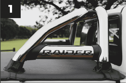 Toyota Hilux 6 Bend Sports Bar with Oval Side Plates Stainless ( DC & EC ) 2016+ 80088T