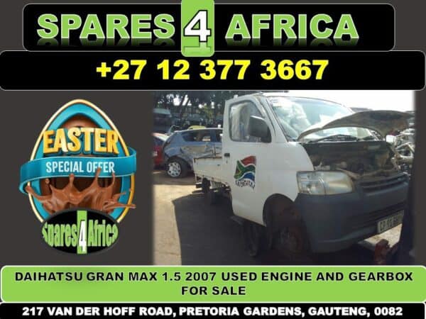 Daihatsu Gran-max 1.5 2007 used engine and gearbox for sale