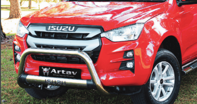 Isuzu DMAX Nudge Bar w Oval Cross Member 2022+ Stainless 1600091T