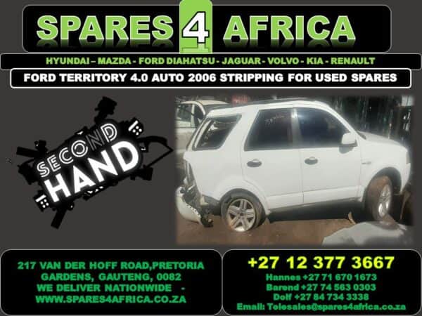 Ford Territory 4.0 2006 stripping for spares and parts