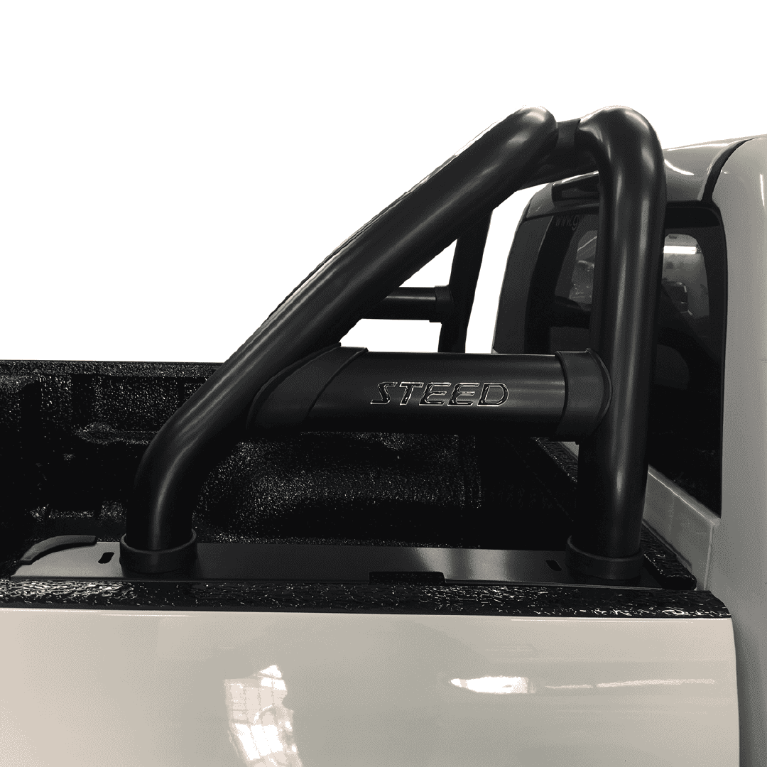 Steed 5 & 5E Sports Bar w Oval Side Plates Black (Fits all Models - DC & SC) 2019+ BS-72052