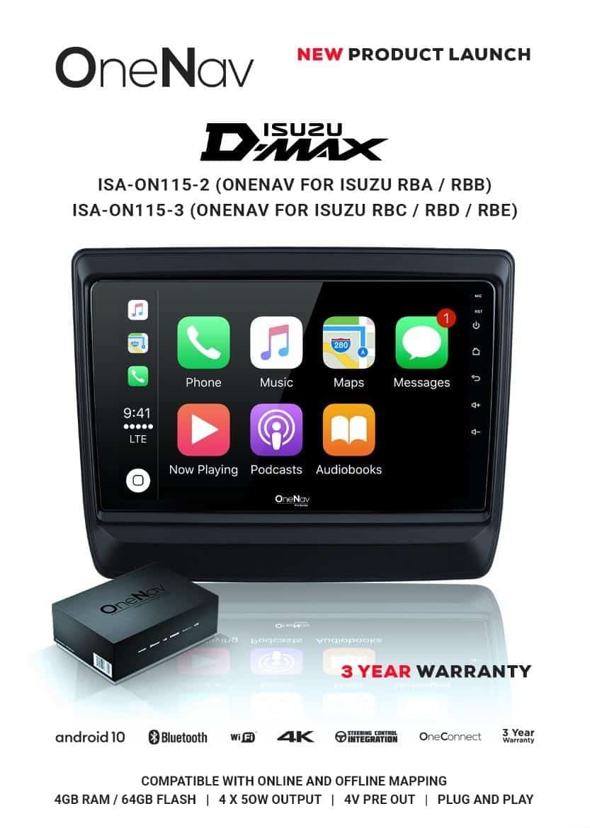 OneNav Isuzu D-Max 2021+ Free reverse camera