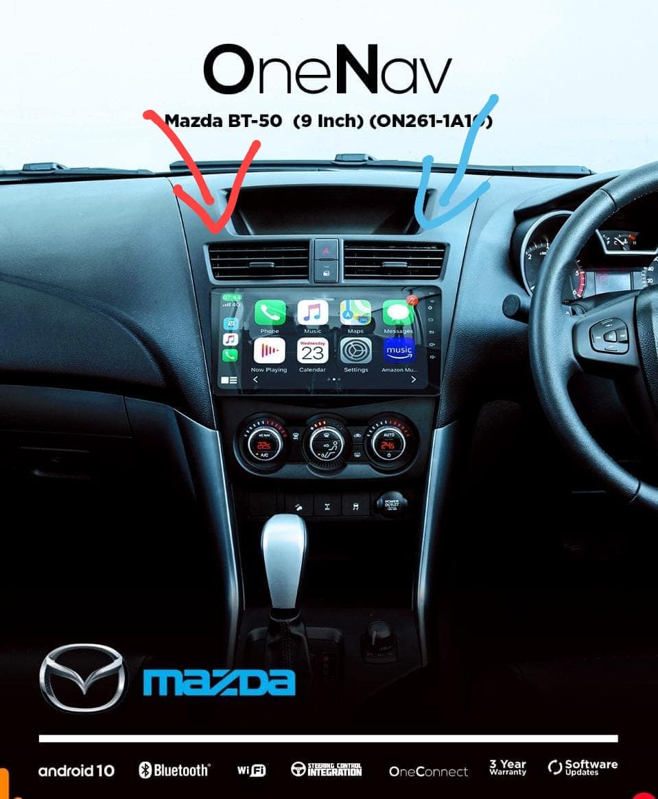 OneNav for Mazda BT50 (2012+) + Free Reverse Camera