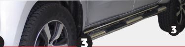 Peugeot LandTrek Chrome Double Cab side steps