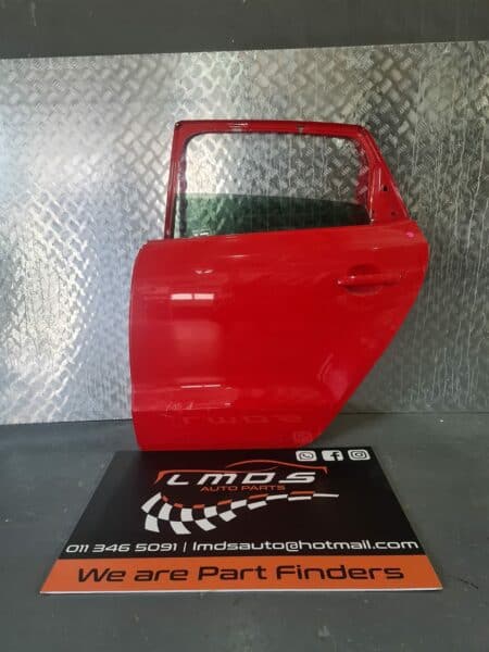 Red left back door