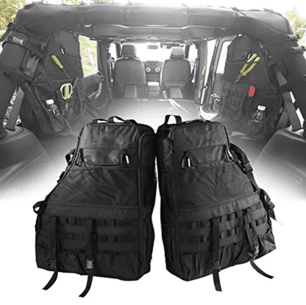 Jeep Wrangler Roll Bar Storage Bag Cage Set of 2