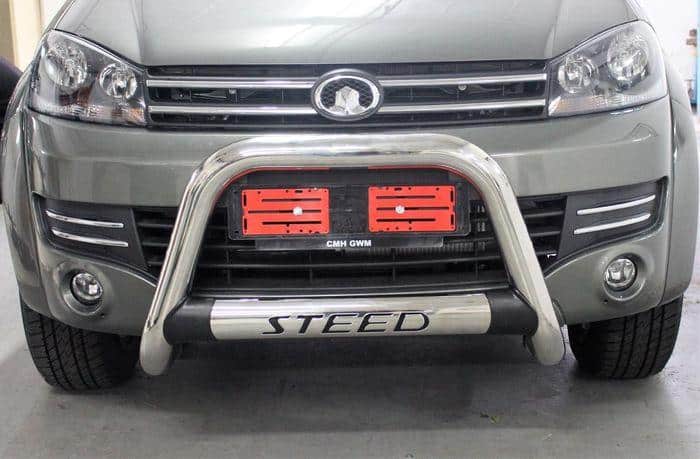Steed 5E Nudge Bar w Oval Cross Member Stainless (Fits all Steed 5E Models & Steed 5 MPI 4x2 Base & 4x2 SX) 2019+ 72051T