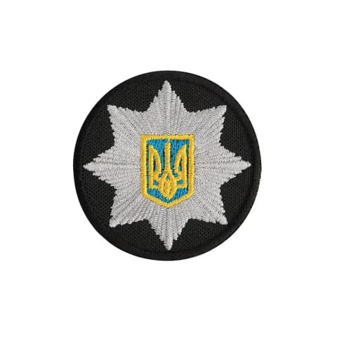Кокарда Поліція кругла 5 см чорна
