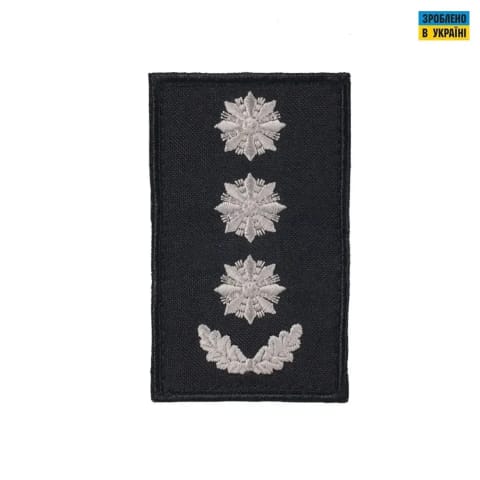 Погони Полковник Поліції (пара) на липучці чорні