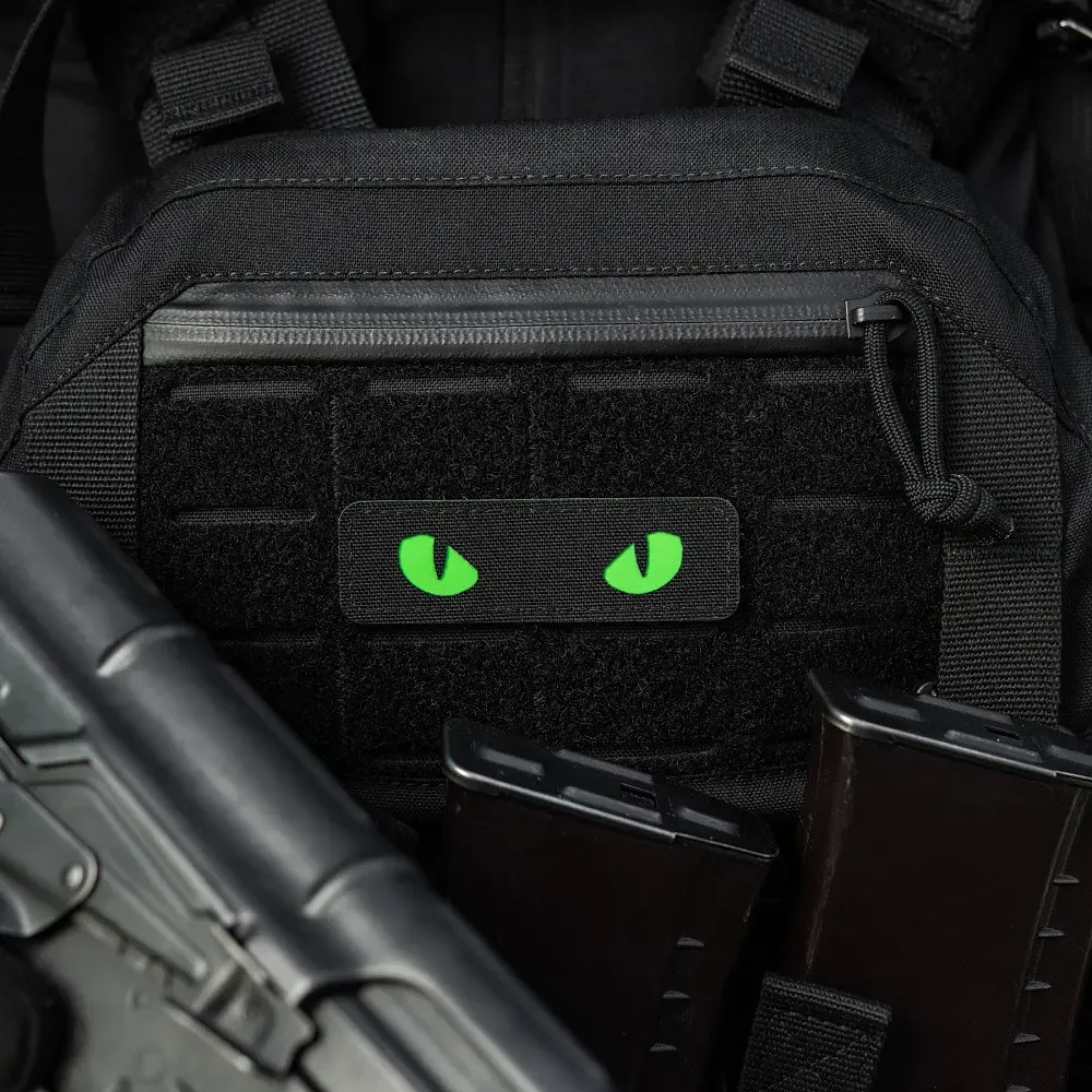 M-Tac нашивка Cat Eyes Laser Cut Black/Green/GID — вигляд 2