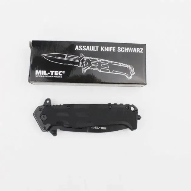 СКЛАДНИЙ кишеньковий ніж Mil-Tec Assault чорного кольору — вигляд 2