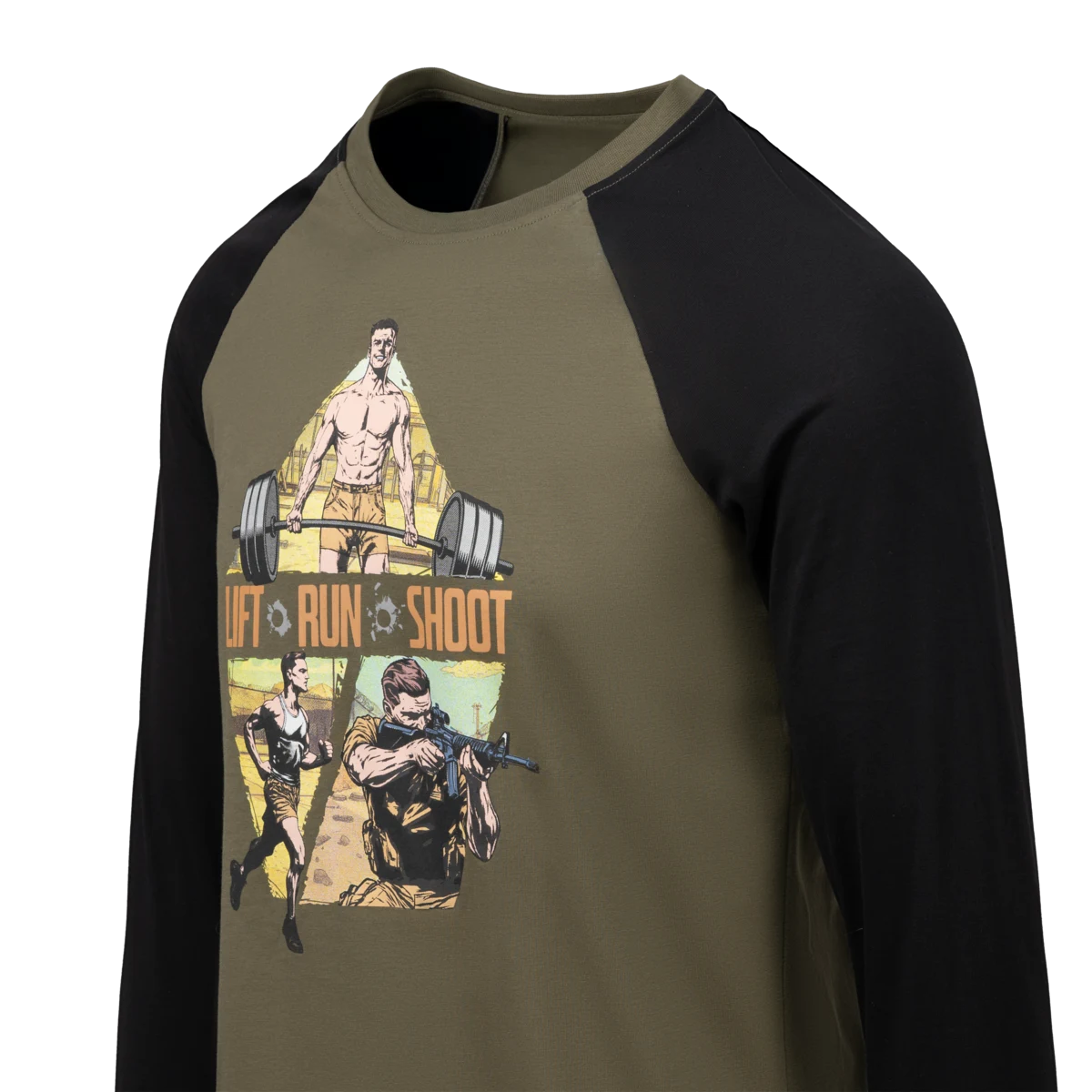 Футболка Long Sleeve Helikon-Tex Lift, Run, Shoot — вигляд 2